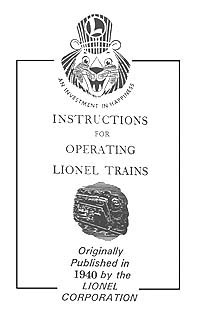 Instructions for Operating Lionel Trains