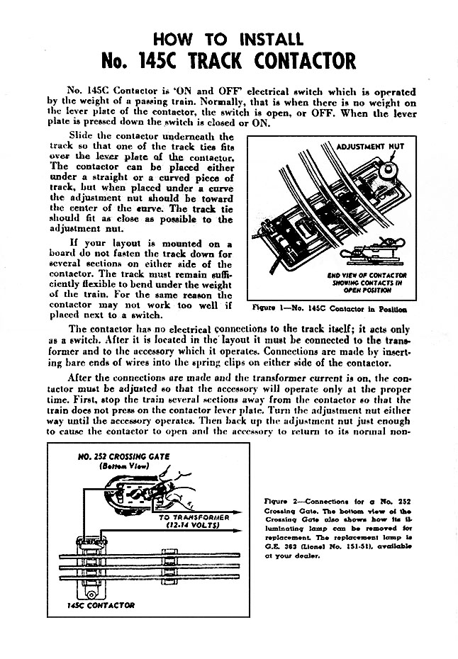 No. 145-40 Instruction Sheet Front Page