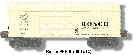 Lionel Trains Bosco Box Car No. 6014 Variation A