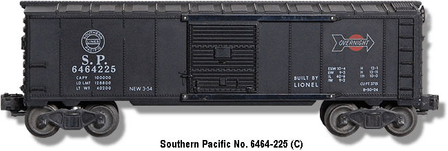 Southern Pacific No. 6464-225 Variation C Error