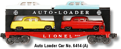 Auto Loader Car No. 6414 - Autos have Chrome bumpers