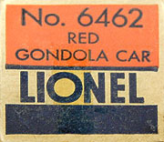 No. 6462 Red Gondola Car Box End
