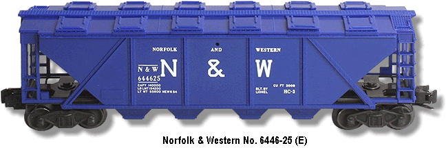 Norfolk and Western Quad Hopper No. 6446-25 Variation E