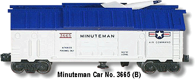 The Lionel Minuteman Box Car No. 3665 Variation A