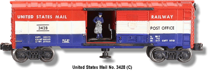 United States Mail Operating Car No. 3428 C Variation