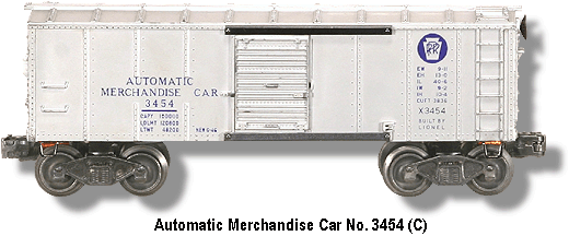 Automatic Merchandise Box Car No. 3454 C Variation
