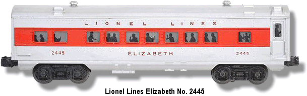 Lionel Lines Elizabeth Pullman Car No. 2445