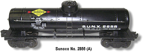 Sunoco Metal Single Dome Tank Car No. 2855 Variation A