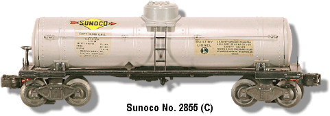 Sunoco Metal Single Dome Tank Car No. 2855 Variation C