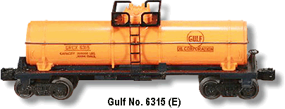 The Gulf Chemical Tank Car No. 6315 Variation E