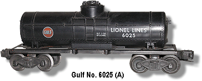 The Gulf Single Dome Tank Car No. 6025 Variation A