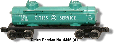 The Cities Service 2-Dome Tank Car No. 6465