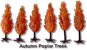 Autumn Poplar Trees Assembled