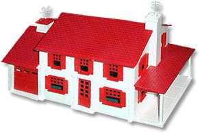 White & Red Colonial House