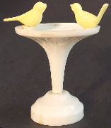 Fountain with yellow birds