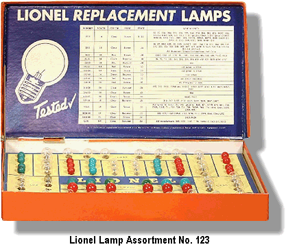 Lionel Trains Lamp Assortment No. 123