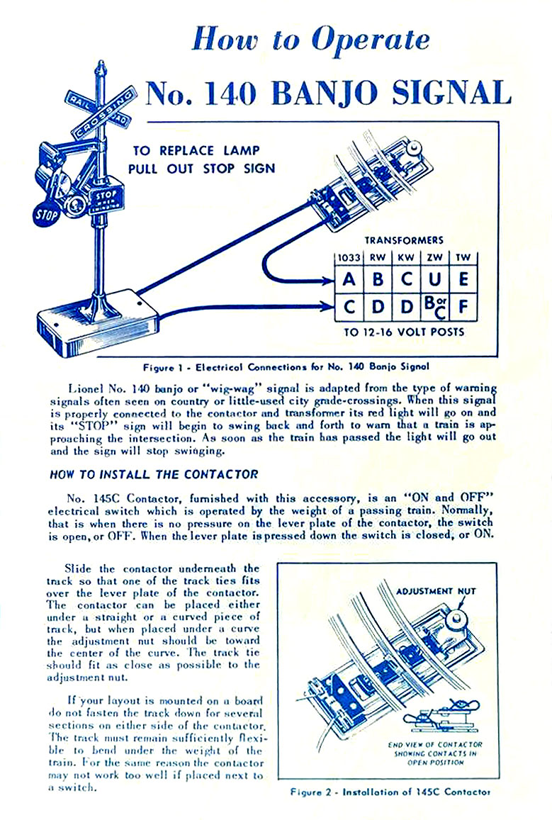 No. 140-59 Instruction Sheet Front Page