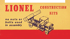 Lionel Constructtion Kits Tan & Red Background