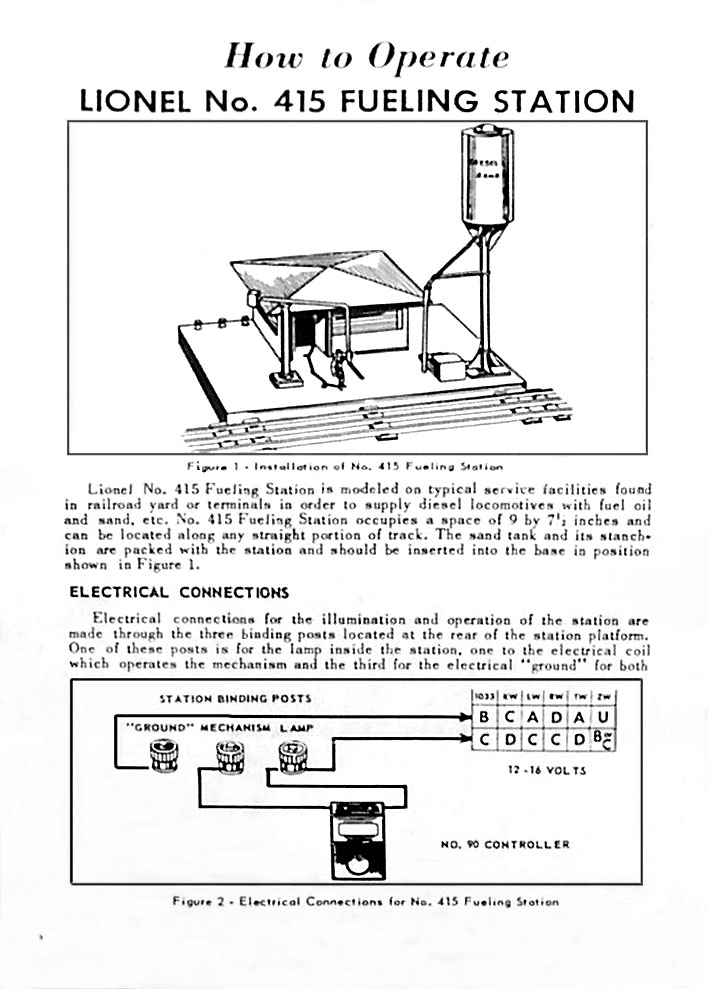 No. 415-124 Instruction Sheet dated 9-55