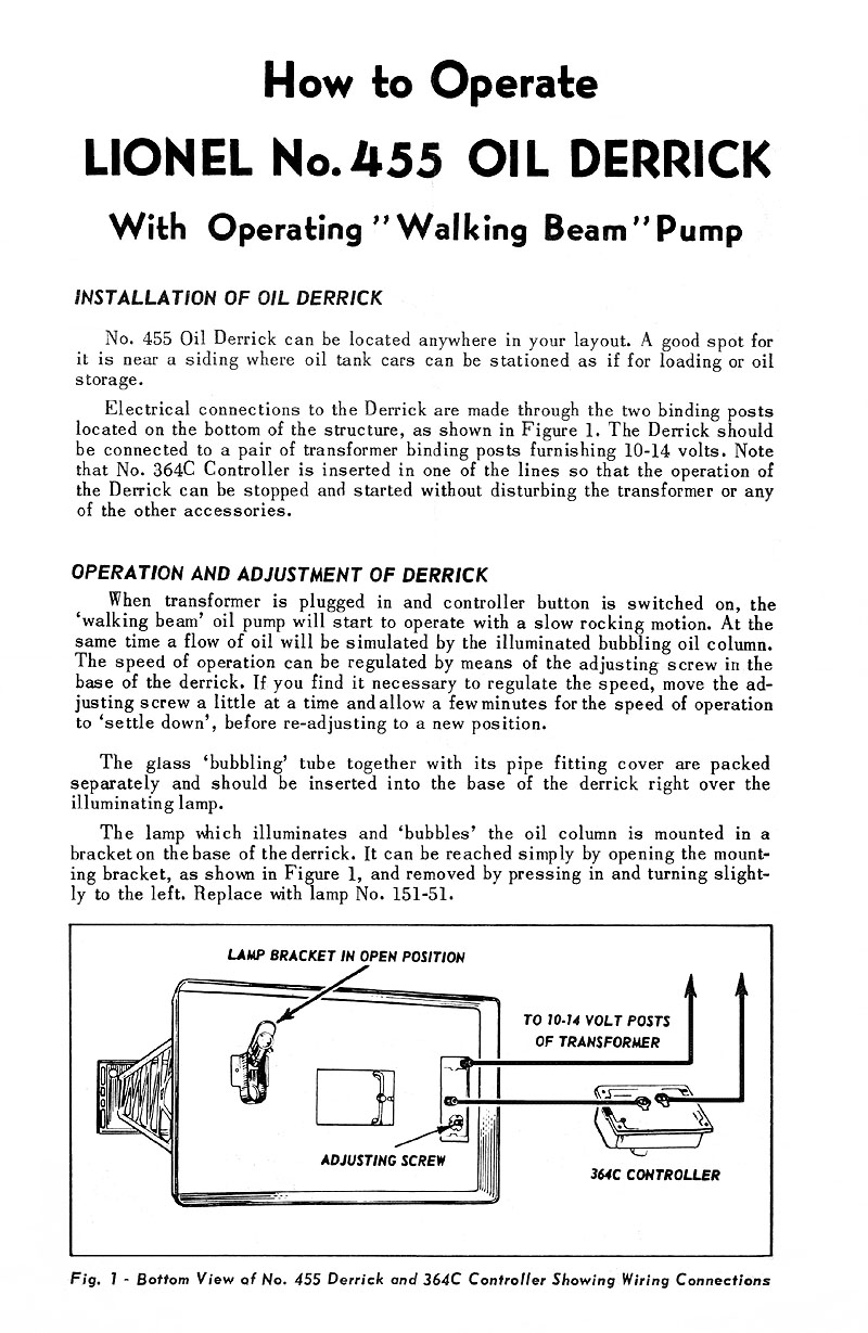 Front Page of Instruction Sheet No. 455-81 Dated 8-50