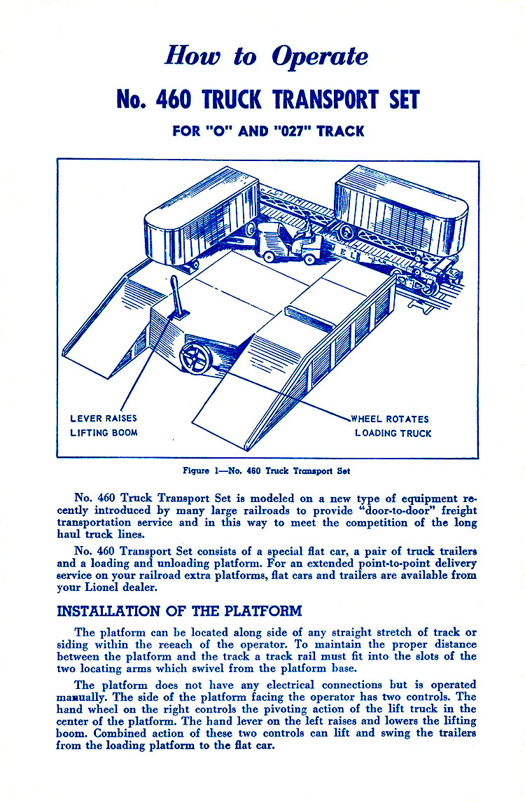 No. 460-70 Instructions Front Page