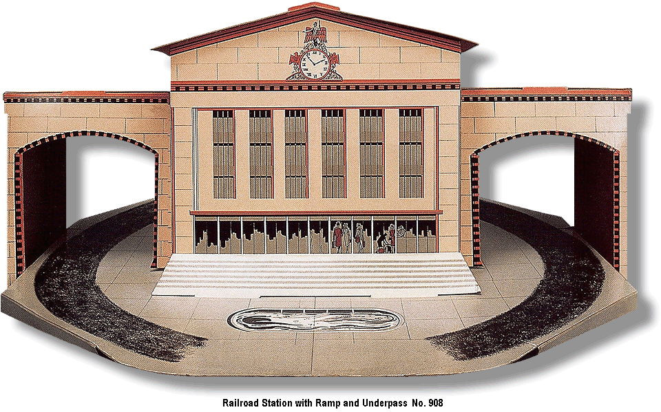 Railroad Station with Ramp and Underpass No. 908