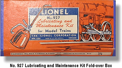 Lionel Trains Lubricating and Maintenance Kit No. 927 Box