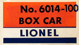 No. 6014-100 Late Classic Overprint Box End
