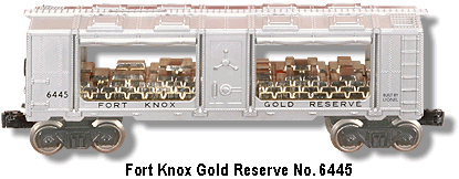 Lionel Trains Fort Knox Gold Reserve Box Car No. 6445