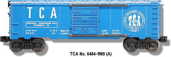 The TCA Convention Box Car No. 6464-1965 Variation A