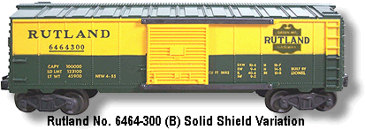 The Rutland No. 6464-300 Solid Shield Variation