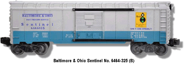 Baltimore & Ohio Sentinel No. 6464-325 Variation B