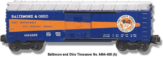 Baltimore & Ohio Timesaver No. 6464-400 Variation A