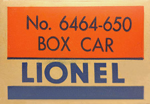 No. 6464-650 Late Classic Box End