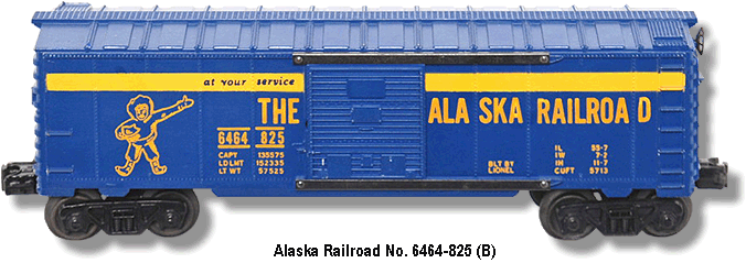 Alaska Railroad No. 6464-825 Variation B