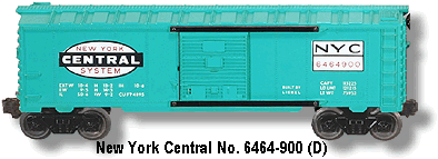 New York Central No. 6464-900 Variation D