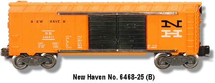 New Haven Automobile Car No. 6468-25 B Variation