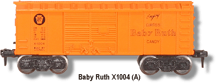 Lionel Trains Baby Ruth Box Car No. X1004 Variaion A