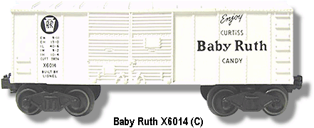 Baby Ruth Box Car No. X6014 Variaion C