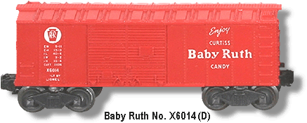 Baby Ruth Box Car No. X6014 Variaion D