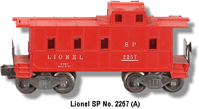 The Lionel SP Caboose No. 2257 A Variation