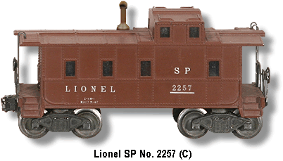The Lionel SP Caboose No. 2257 C Variation