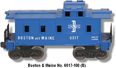 The Boston and Maine SP Type Caboose No. 6017-100 Variation B