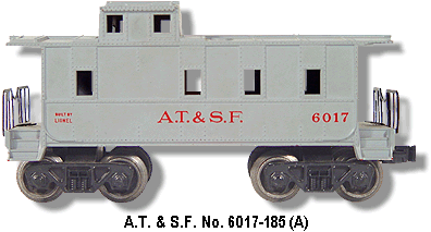 Lionel Trains A.T.S.F. Caboose No. 6017-185 Variation A
