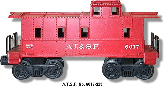 Lionel Trains A.T.S.F. Caboose No. 6017-235