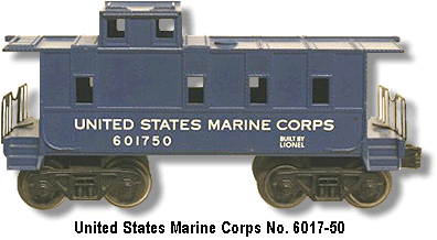 Lionel Trains United States Marine Corpts Caboose No. 6017-50