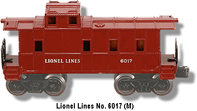 Lionel Lines Caboose No. 6017 Variation M
