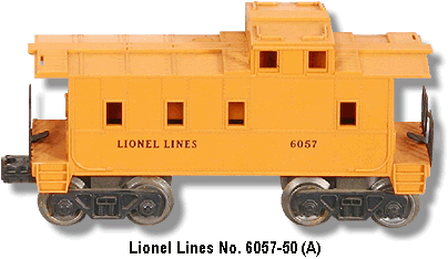 Lionel Lines No. 6057-50 Caboose A Variation