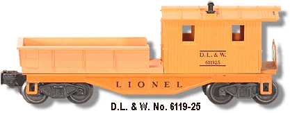 The Lionel D.L. & Western Work Caboose No. 6119-25