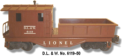 The Lionel D.L. & Western Work Caboose No. 6119-50